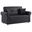 Avalon Upholstered Convertible Loveseat with Storage In Zen Black