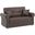Avalon Upholstered Convertible Loveseat with Storage In Zen Brown