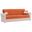 Avalon Upholstered Convertible Sofabed with Storage In Orange