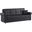Avalon Upholstered Convertible Sofabed with Storage In Zen Black