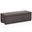 Avalon Vegan Faux Leather Extra Large Storage Ottoman Bench In Distressed Brown