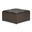 Avalon Vegan Faux Leather Square Coffee Table Storage Ottoman In Chocolate Brown
