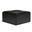 Avalon Vegan Faux Leather Square Coffee Table Storage Ottoman In Midnight Black