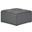 Avalon Vegan Faux Leather Square Coffee Table Storage Ottoman In Stone Grey