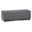 Avalon Vegan Faux Leather Storage Ottoman Bench In Stone Grey