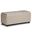 Avalon Vegan Faux Leather Storage Ottoman In Satin Cream