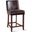 Avery Counter Chair In Dark Brown Leather with Matte Brown Legs