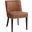 Avery Dining Chair In Tan Leather with Matte Brown Legs - Set of 2