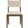 Avon Linen Textured Performance Fabric Upholstered Dining Side Chair Set of 2 In Beige and Stained Walnut