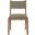 Avon Linen Textured Performance Fabric Upholstered Dining Side Chair Set of 2 In Brown and Stained Walnut