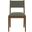 Avon Linen Textured Performance Fabric Upholstered Dining Side Chair Set of 2 In Olive and Stained Walnut
