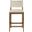 Avon Vegan Leather Counter Stool In Beige and Stained Walnut