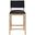 Avon Vegan Leather Counter Stool In Black and Stained Natural