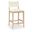 Avon Vegan Leather Counter Stool In Cream and Stained Natural