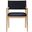 Avon Vegan Leather Dining Arm Chair In Black and Stained Natural