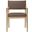 Avon Vegan Leather Dining Arm Chair In Brown and Stained Natural