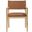 Avon Vegan Leather Dining Arm Chair In Cognac and Stained Natural