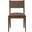 Avon Vegan Leather Dining Side Chair Set of 2 In Brown and Stained Walnut
