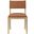 Avon Vegan Leather Dining Side Chair Set of 2 In Cognac and Stained Natural