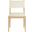 Avon Vegan Leather Dining Side Chair Set of 2 In Cream and Stained Natural