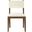 Avon Vegan Leather Dining Side Chair Set of 2 In Cream and Stained Walnut
