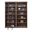 Avondale 8' Tall Two Piece Bookcase Wall With Ladder In Brown