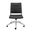 Axel Armless Low Back Office Chair In Black and Aluminum