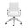 Axel Low Back Office Chair In White and Aluminum
