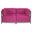 Axis 2 Piece Sectional Regency Titanium Frame In Fuchsia