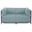 Axis 2 Piece Sectional Sterling Titanium Frame In Breeze