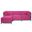 Axis 4 Piece Sectional Regency Titanium Frame In Fuchsia