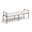 Axis Linen Textured Fabric Upholstered Bench In Cream