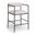 Axis Linen Textured Fabric Upholstered Counter Stool Set of 2 In Beige