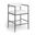 Axis Linen Textured Fabric Upholstered Counter Stool Set of 2 In Cream