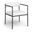 Axis Linen Textured Fabric Upholstered Dining Chair Set of 2 In Cream