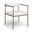 Axis Linen Textured Fabric Upholstered Dining Chair Set of 2 In Cream