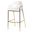 Axis Modern Gold Bar Height Chair In White