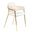 Axis Modern Gold Dining Chair In Beige
