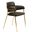 Axis Modern Gold Dining Chair In Charcoal