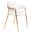 Axis Modern Gold Dining Chair In White