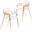 Axis Modern Gold Dining Chair Set of 2 In Beige