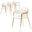 Axis Modern Gold Dining Chair Set of 4 In Beige