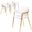 Axis Modern Gold Dining Chair Set of 4 In White
