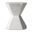 Azure Fiberglass Outdoor Side Table In Marble White
