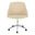 Bacci Faux Leather Office Chair In Cream and Walnut