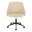 Bacci Faux Leather Office Chair In Cream and Walnut