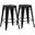 Backless 24 Inch Bar Stools Set of 2 In Distressed Black