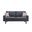 Bahamas 70 Inch Linen Sofa with 2 Throw Pillows In Dark Gray