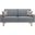 Bahamas 70 Inch Linen Sofa with 2 Throw Pillows In Gray