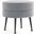 Bailey Ottoman In Grey with Black Feet